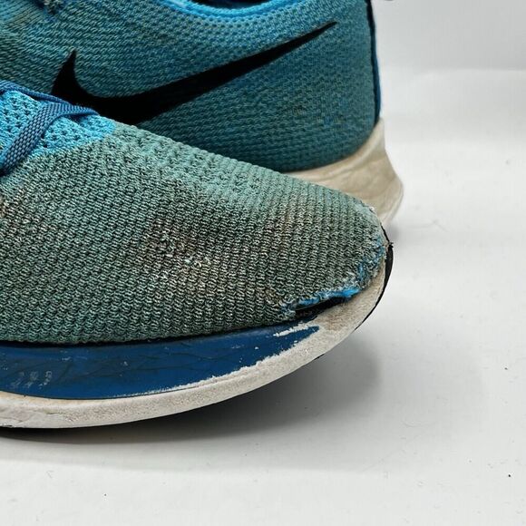 Nike Zoom Fly Flyknit Mens Size 11 Blue Running Training Sneakers AR4561-401 - Picture 7 of 13